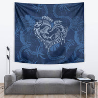 Hawaii Father's Day Vintage Lei Tapestry Hauoli la Makuakane - Blue LT7 Blue - Polynesian Pride