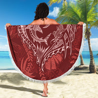 Hawaii Father's Day Vintage Lei Beach Blanket Hauoli la Makuakane - Red LT7 - Polynesian Pride