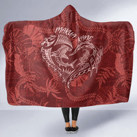 Hawaii Father's Day Vintage Lei Hooded Blanket Hauoli la Makuakane - Red LT7 - Polynesian Pride