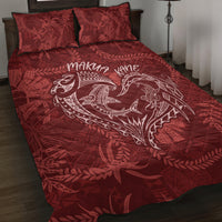 Hawaii Father's Day Vintage Lei Quilt Bed Set Hauoli la Makuakane - Red LT7 Red - Polynesian Pride