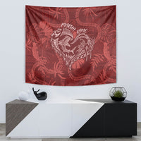 Hawaii Father's Day Vintage Lei Tapestry Hauoli la Makuakane - Red LT7 - Polynesian Pride