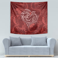 Hawaii Father's Day Vintage Lei Tapestry Hauoli la Makuakane - Red LT7 - Polynesian Pride