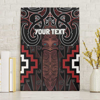 Maori Taiaha Whakairo Personalized Canvas Wall Art Red Poutama Motifs LT7 Without Frame Red - Polynesian Pride