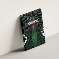Maori Taiaha Pounamu Whakairo Personalized Canvas Wall Art Jade Poutama Motifs LT7 - Polynesian Pride