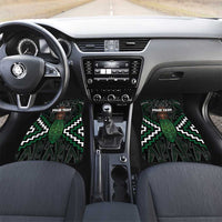 Maori Taiaha Pounamu Whakairo Personalized Car Mats Jade Poutama Motifs LT7 Set 2pcs - Front Jade - Polynesian Pride