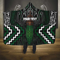 Maori Taiaha Pounamu Whakairo Personalized Hooded Blanket Jade Poutama Motifs LT7 - Polynesian Pride