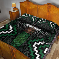 Maori Taiaha Pounamu Whakairo Personalized Quilt Bed Set Jade Poutama Motifs LT7 - Polynesian Pride