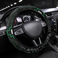 Maori Taiaha Pounamu Whakairo Steering Wheel Cover Jade Poutama Motifs LT7 Universal Fit Jade - Polynesian Pride