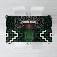 Maori Taiaha Pounamu Whakairo Personalized Tablecloth Jade Poutama Motifs LT7 Jade - Polynesian Pride