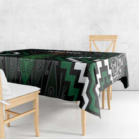 Maori Taiaha Pounamu Whakairo Personalized Tablecloth Jade Poutama Motifs LT7 - Polynesian Pride
