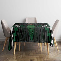 Maori Taiaha Pounamu Whakairo Personalized Tablecloth Jade Poutama Motifs LT7 - Polynesian Pride