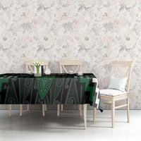 Maori Taiaha Pounamu Whakairo Personalized Tablecloth Jade Poutama Motifs LT7 - Polynesian Pride