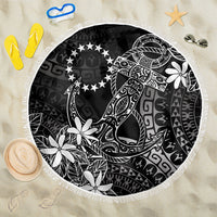 Black Kuki Airani Tapakau Beach Blanket Tribal Anchor Mix Tiare LT7 One Size 150cm Black - Polynesian Pride