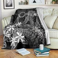 Black Kuki Airani Tapakau Blanket Tribal Anchor Mix Tiare LT7 Black - Polynesian Pride