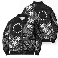 Black Kuki Airani Tapakau Bomber Puffer Jacket Tribal Anchor Mix Tiare LT7 - Polynesian Pride