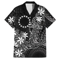 Black Kuki Airani Tapakau Family Matching Long Sleeve Bodycon Dress and Hawaiian Shirt Tribal Anchor Mix Tiare LT7 Dad's Shirt - Short Sleeve Black - Polynesian Pride