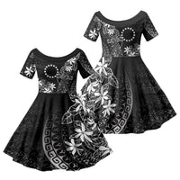 Black Kuki Airani Tapakau Family Matching Mermaid Dress and Hawaiian Shirt Tribal Anchor Mix Tiare LT7 Daughter's Dress Black - Polynesian Pride