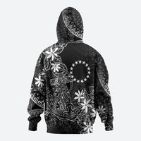 Black Kuki Airani Tapakau Hoodie Tribal Anchor Mix Tiare LT7 - Polynesian Pride