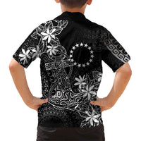 Black Kuki Airani Tapakau Kid Hawaiian Shirt Tribal Anchor Mix Tiare LT7 - Polynesian Pride