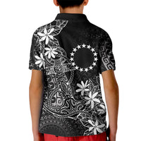 Black Kuki Airani Tapakau Kid Polo Shirt Tribal Anchor Mix Tiare