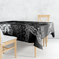 Black Kuki Airani Tapakau Tablecloth Tribal Anchor Mix Tiare LT7 - Polynesian Pride