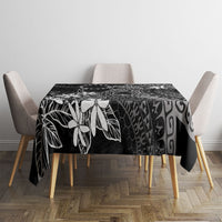 Black Kuki Airani Tapakau Tablecloth Tribal Anchor Mix Tiare LT7 - Polynesian Pride