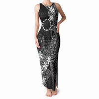 Black Kuki Airani Tapakau Tank Maxi Dress Tribal Anchor Mix Tiare LT7 Women Black - Polynesian Pride