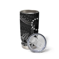 Black Kuki Airani Tapakau Tumbler Cup Tribal Anchor Mix Tiare LT7 - Polynesian Pride