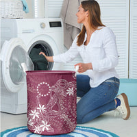 Maroon Kuki Airani Tapakau Laundry Basket Tribal Anchor Mix Tiare LT7 - Polynesian Pride