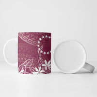 Maroon Kuki Airani Tapakau Ceramic Mug Tribal Anchor Mix Tiare LT7 - Polynesian Pride