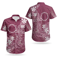 Maroon Kuki Airani Tapakau Couples Matching Tank Maxi Dress and Hawaiian Shirt Tribal Anchor Mix Tiare LT7 - Polynesian Pride