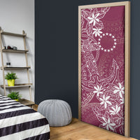 Maroon Kuki Airani Tapakau Door Cover Tribal Anchor Mix Tiare