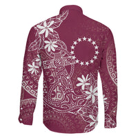 Maroon Kuki Airani Tapakau Family Matching Mermaid Dress and Hawaiian Shirt Tribal Anchor Mix Tiare LT7 Son's Shirt Maroon - Polynesian Pride