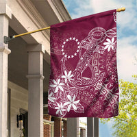 Maroon Kuki Airani Tapakau Garden Flag Tribal Anchor Mix Tiare LT7 House Flag Maroon - Polynesian Pride