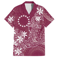 Maroon Kuki Airani Tapakau Hawaiian Shirt Tribal Anchor Mix Tiare LT7 Maroon - Polynesian Pride