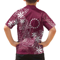 Maroon Kuki Airani Tapakau Kid Hawaiian Shirt Tribal Anchor Mix Tiare LT7 - Polynesian Pride
