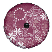 Maroon Kuki Airani Tapakau Spare Tire Cover Tribal Anchor Mix Tiare