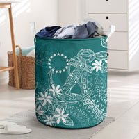 Teal Kuki Airani Tapakau Laundry Basket Tribal Anchor Mix Tiare