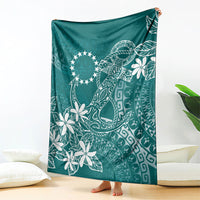 Teal Kuki Airani Tapakau Blanket Tribal Anchor Mix Tiare LT7 - Polynesian Pride