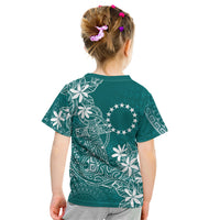Teal Kuki Airani Tapakau Kid T Shirt Tribal Anchor Mix Tiare LT7 - Polynesian Pride