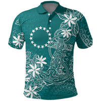 Teal Kuki Airani Tapakau Polo Shirt Tribal Anchor Mix Tiare LT7 Teal - Polynesian Pride