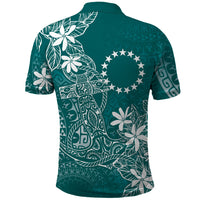 Teal Kuki Airani Tapakau Polo Shirt Tribal Anchor Mix Tiare LT7 - Polynesian Pride