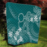 Teal Kuki Airani Tapakau Quilt Tribal Anchor Mix Tiare