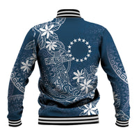 Navy Kuki Airani Tapakau Baseball Jacket Tribal Anchor Mix Tiare LT7 - Polynesian Pride