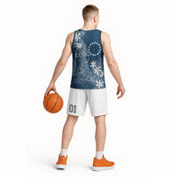 Navy Kuki Airani Tapakau Basketball Jersey Tribal Anchor Mix Tiare LT7 - Polynesian Pride