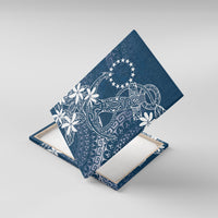 Navy Kuki Airani Tapakau Canvas Wall Art Tribal Anchor Mix Tiare