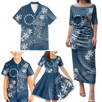 Navy Kuki Airani Tapakau Family Matching Puletasi and Hawaiian Shirt Tribal Anchor Mix Tiare LT7 - Polynesian Pride