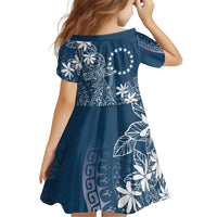 Navy Kuki Airani Tapakau Family Matching Summer Maxi Dress and Hawaiian Shirt Tribal Anchor Mix Tiare