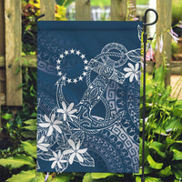 Navy Kuki Airani Tapakau Garden Flag Tribal Anchor Mix Tiare LT7 Garden Flag Navy - Polynesian Pride