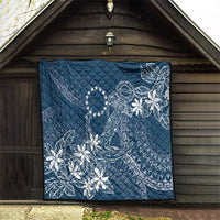 Navy Kuki Airani Tapakau Quilt Tribal Anchor Mix Tiare LT7 - Polynesian Pride